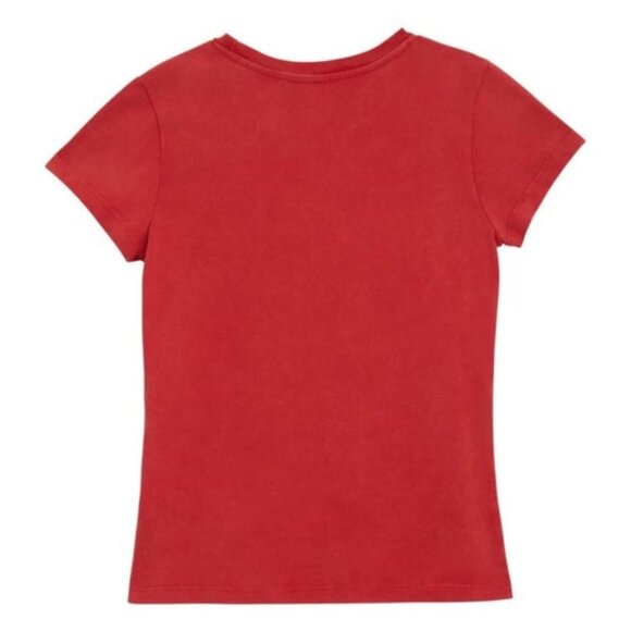 Guess x Brandalised Graffiti Banksy Canceled Dreams Graffiti Tee Sultry Red NEW - Picture 2 of 13